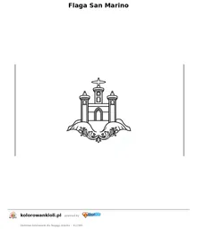 Flaga San Marino — kolorowanka do wydruku dla dzieci